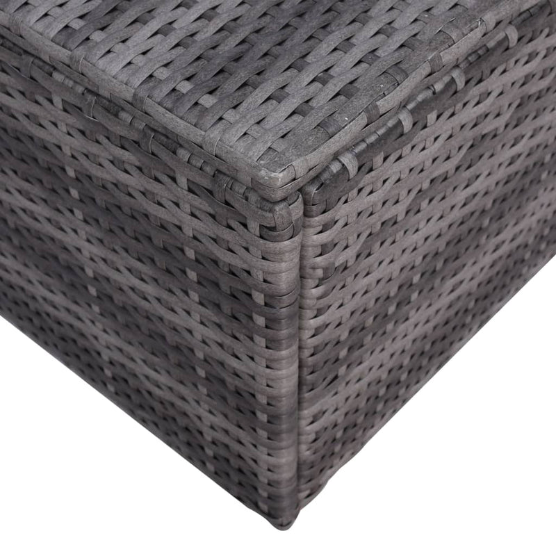 6 Piece Garden Sofa Set with Cushions & Pillows Poly Rattan Grey