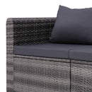 Garden Corner Sofas 2 pcs Grey Poly Rattan