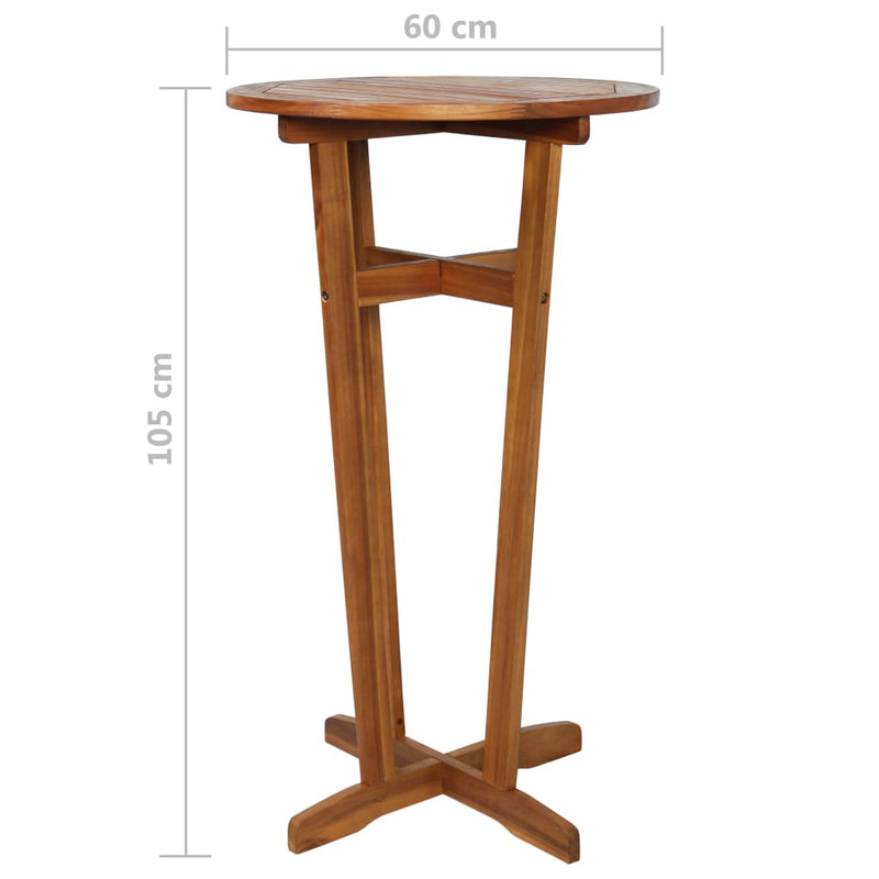 Bar Table 60x105 cm Solid Acacia Wood
