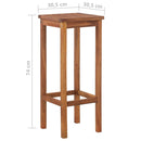 Bar Chairs 2 pcs Solid Acacia Wood