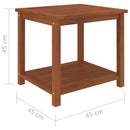 Side Table Solid Acacia Wood 45x45x45 cm