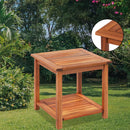 Side Table Solid Acacia Wood 45x45x45 cm