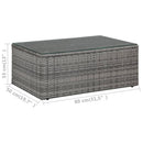 4 Piece Garden Lounge Set with Cushions Poly Rattan Grey