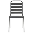 3 Piece Bistro Set Steel Dark Grey