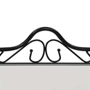 Bedside Table Steel and Tempered Glass 45x30,5x60 cm Black