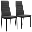 Dining Chairs 2 pcs Dark Grey Fabric