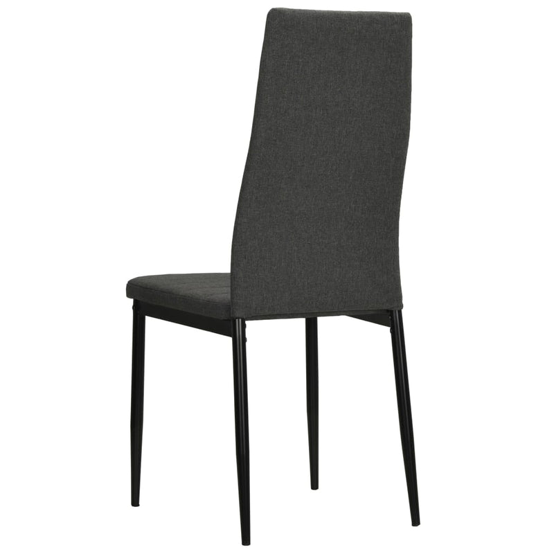 Dining Chairs 2 pcs Dark Grey Fabric