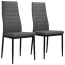 Dining Chairs 2 pcs Light Grey Fabric