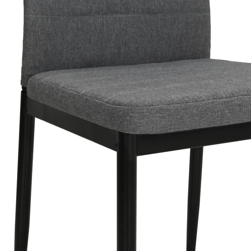 Dining Chairs 2 pcs Light Grey Fabric