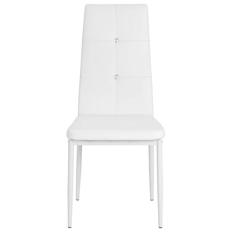 Dining Chairs 4 pcs White Faux Leather