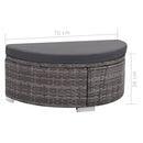8 Piece Garden Lounge Set with Cushions Poly Rattan Grey