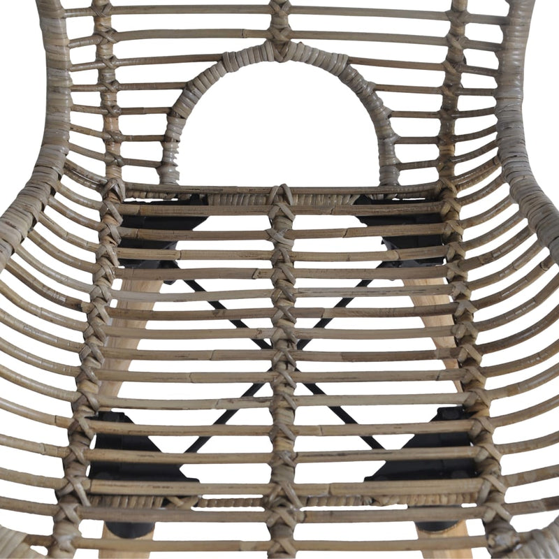 Dining Chairs 2 pcs Brown Natural Rattan