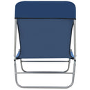 Folding Sun Loungers 2 pcs Steel and Fabric Blue