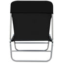 Folding Sun Loungers 2 pcs Steel and Fabric Black