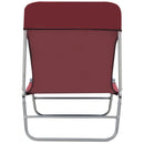 Folding Sun Loungers 2 pcs Steel and Fabric Red
