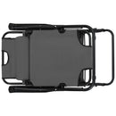 Folding Sun Loungers 2 pcs with Footrests Steel Grey