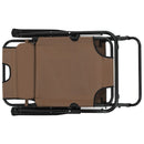 Folding Sun Loungers 2 pcs with Footrests Steel Brown
