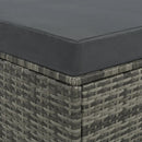 2 Piece Garden Lounge Set with Cushions Poly Rattan Grey