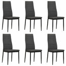 Dining Chairs 6 pcs Dark Grey Fabric