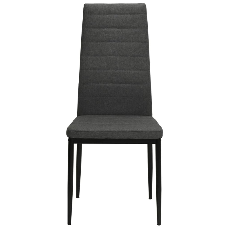 Dining Chairs 6 pcs Dark Grey Fabric