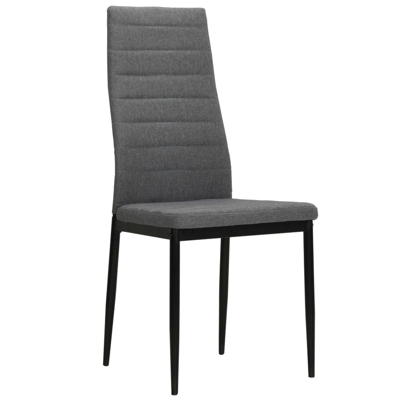 Dining Chairs 6 pcs Light Grey Fabric