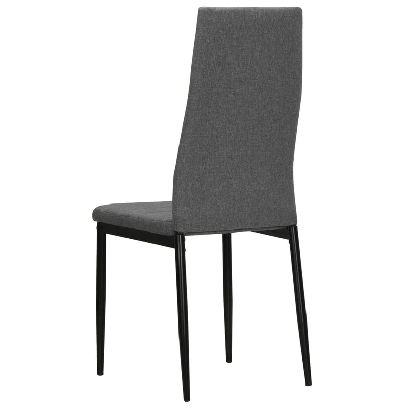 Dining Chairs 6 pcs Light Grey Fabric