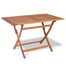 Folding Garden Table 120x70x75 cm Solid Teak Wood