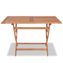 Folding Garden Table 120x70x75 cm Solid Teak Wood
