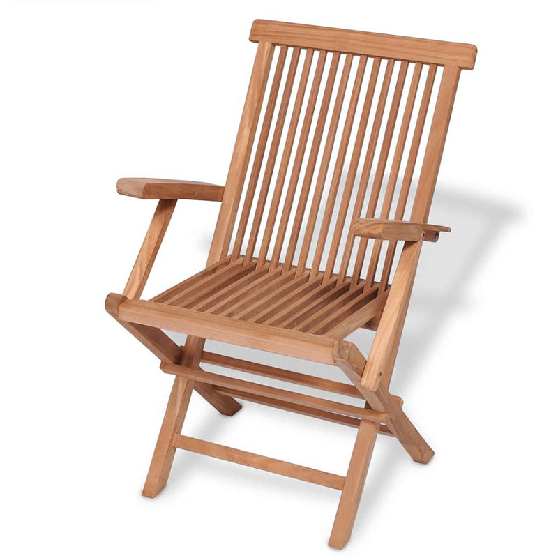 5 Piece Garden Dining Set Solid Teak Wood