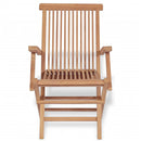 5 Piece Garden Dining Set Solid Teak Wood