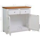 Sideboard 90x33.5x83 cm Solid Oak Wood