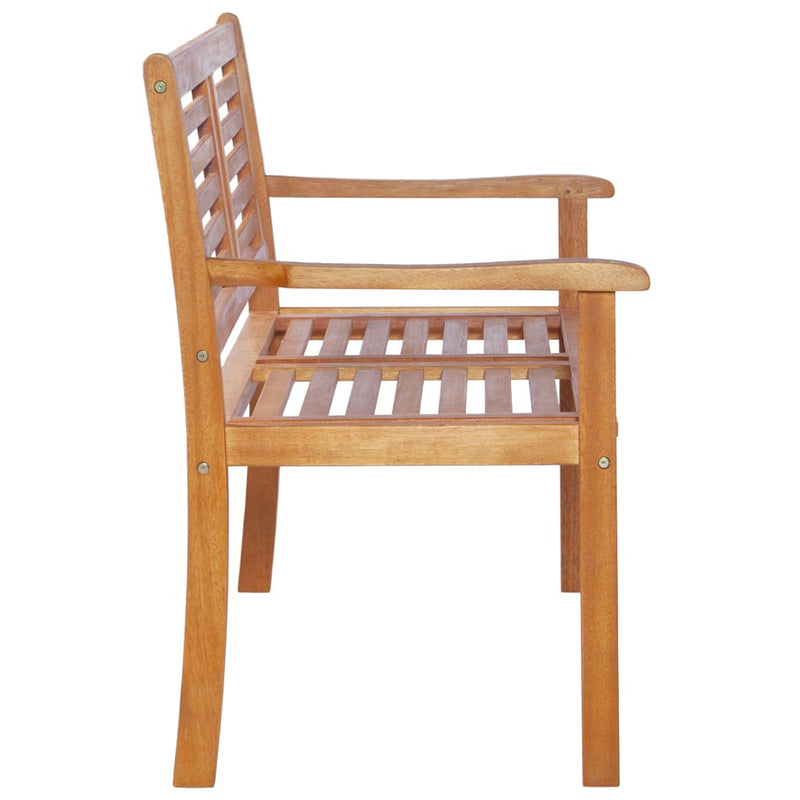 2-Seater Garden Bench 120 cm Solid Eucalyptus Wood