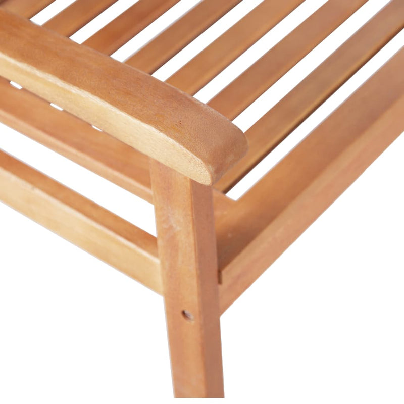 2-Seater Garden Bench 120 cm Solid Eucalyptus Wood