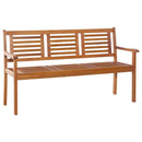 3-Seater Garden Bench 150 cm Solid Eucalyptus Wood