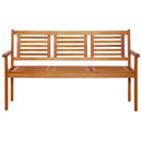 3-Seater Garden Bench 150 cm Solid Eucalyptus Wood