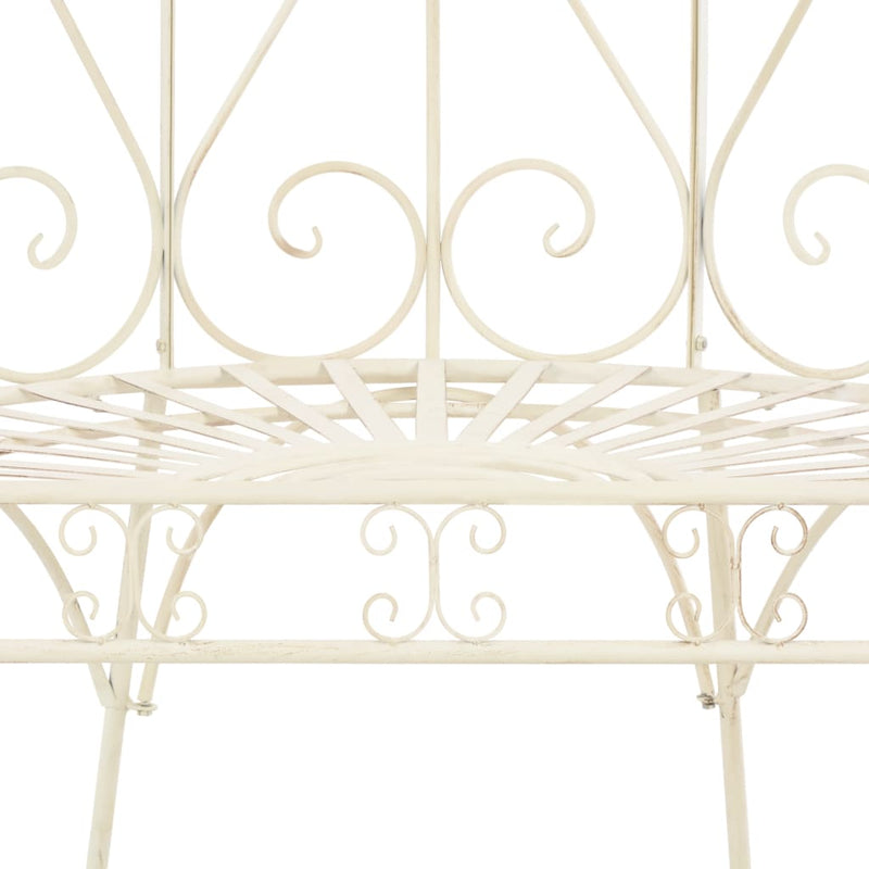 Garden Bench 95 cm Iron Antique White