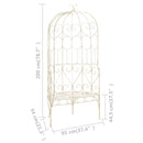 Garden Bench 95 cm Iron Antique White