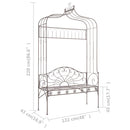 Garden Bench 122 cm Iron Antique Brown