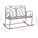 Garden Bench 104 cm Iron Antique Brown