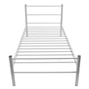 Bed Frame Grey Metal King Single Size