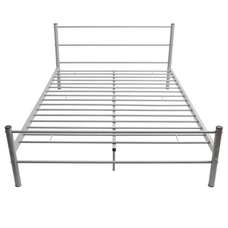 Bed Frame Grey Metal Double Size