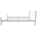 Bed Frame Grey Metal Double Size