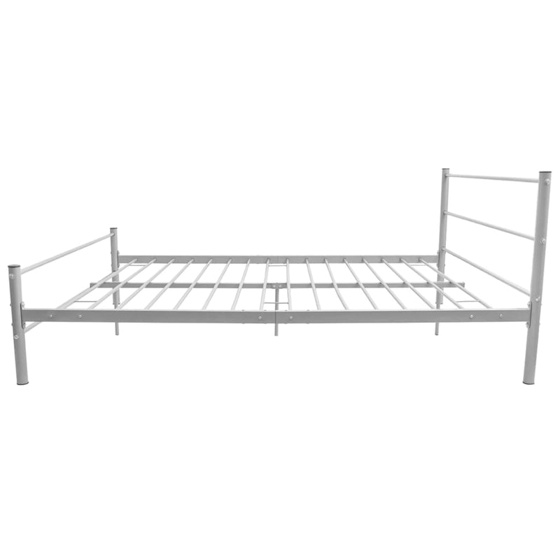 Bed Frame Grey Metal Double Size