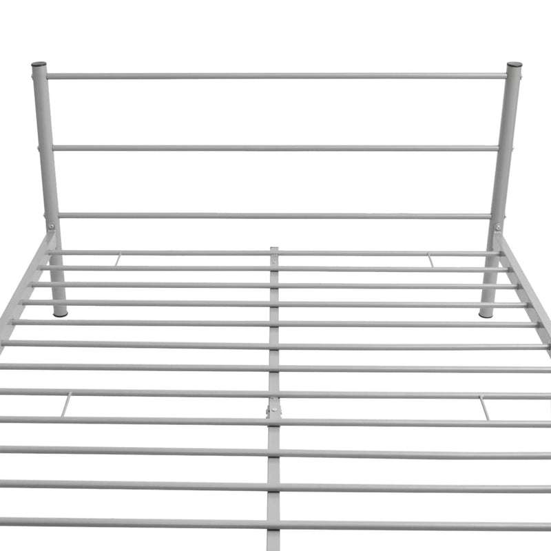 Bed Frame Grey Metal Double Size