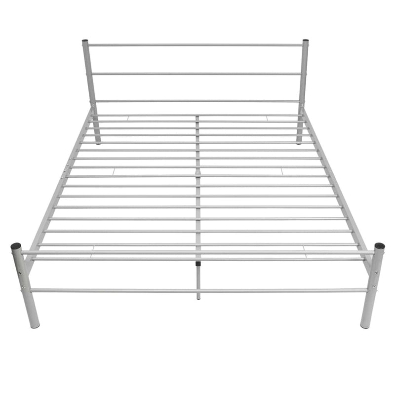 Bed Frame Grey Metal Queen Size