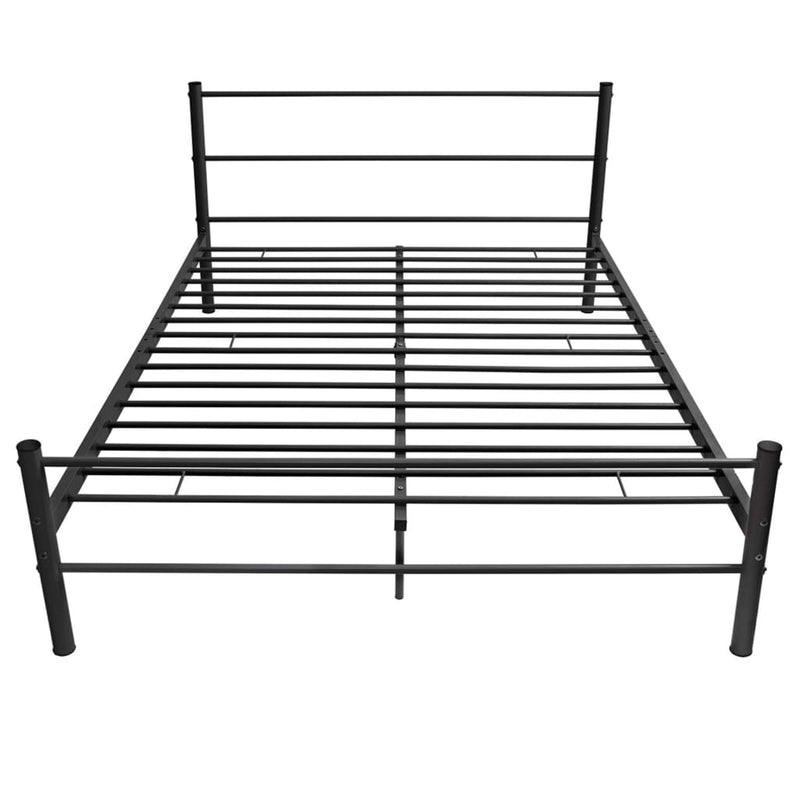 Bed Frame Black Metal Double Size