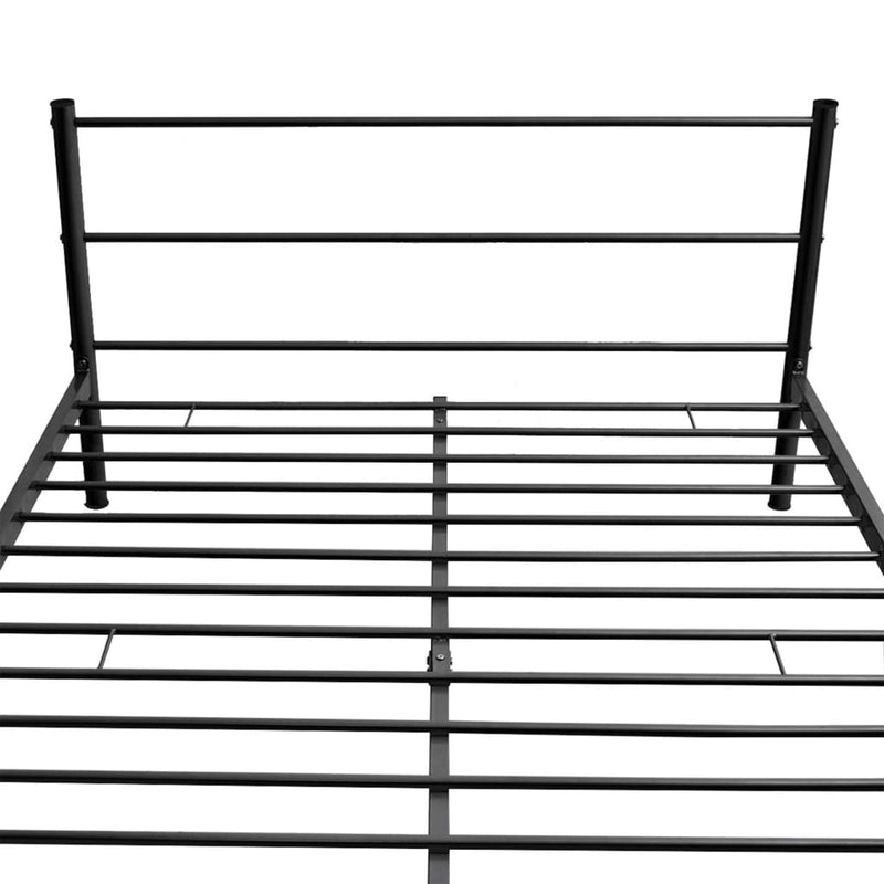 Bed Frame Black Metal Double Size