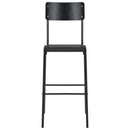 Bar Chairs 2 pcs Black Solid Plywood Steel