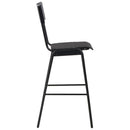 Bar Chairs 2 pcs Black Solid Plywood Steel