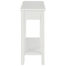 Console Table White 110x35x80 cm Wood